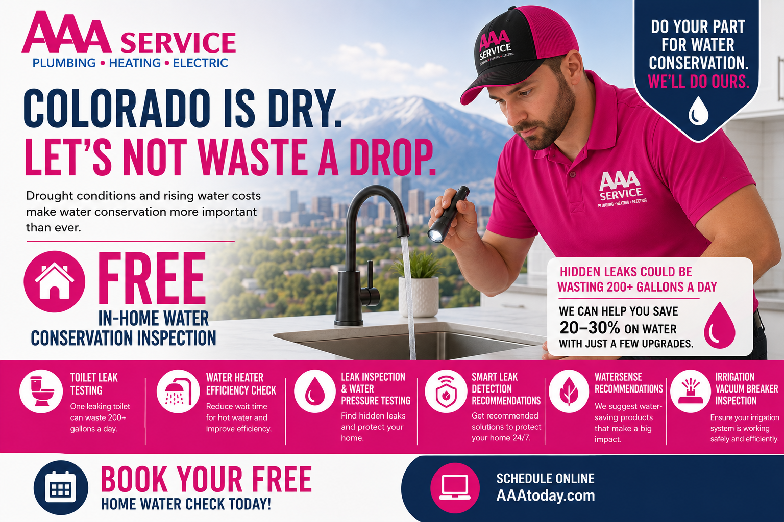 free home water conservation inspection in Colorado